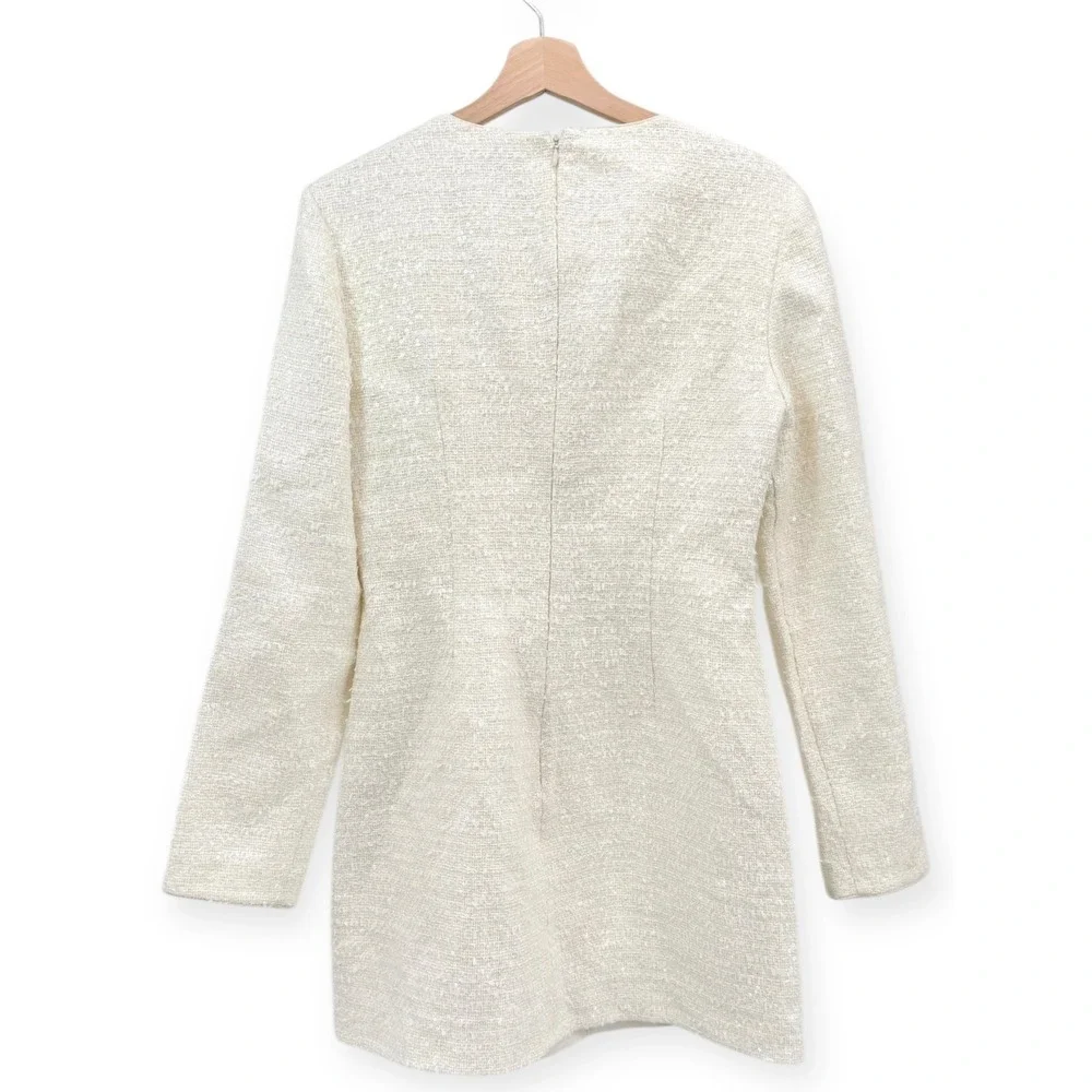 NEW Self-Portrait Women's Boucle Diamante Bow Mini Dress $555 - Size US 8 / UK 8 - Picture 13 of 15